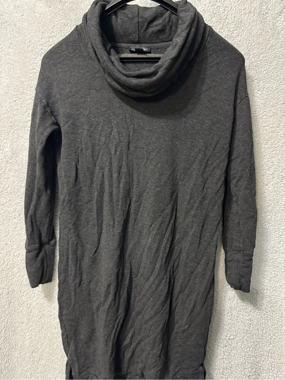 Willi Smith Charcoal Gray Cowl Neck Sweater